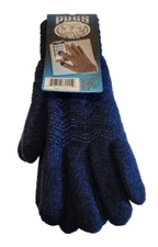 Pugs Ladies Tech Gloves - Blue - One Size, Touch Screen Compatible
