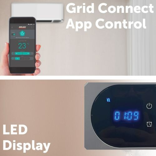 Arlec Wall Mounted 2000W Ceramic Heater SMART Electric Digital w