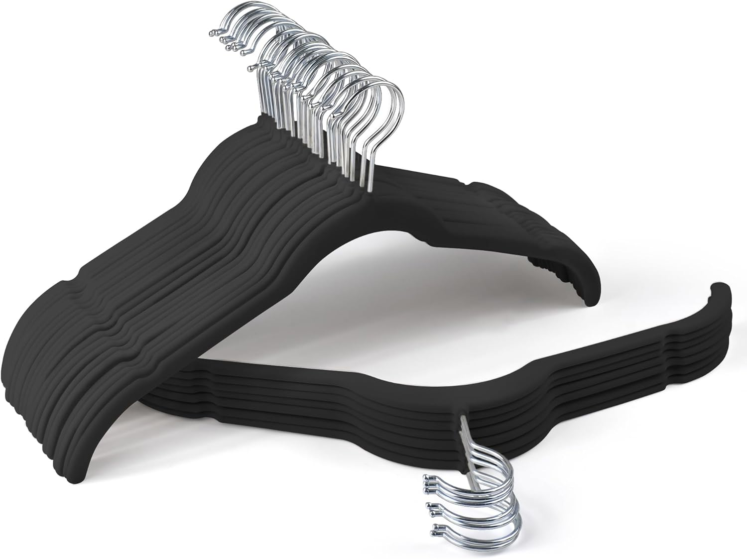 30-Pack Premium Velvet Hangers for Space-Saving Closet Organization and Non-Slip Garment Care-image