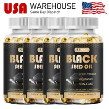 MENXI Black Seed Oil Capsules Cold Pressed - Immune Support 120/240/480 Capsules