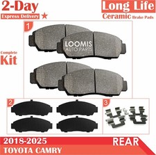 Rear Ceramic Brake Pad Kit for 2018-2025 Toyota Camry, Electric Parking brake