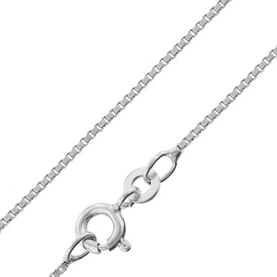 TRENDOR Schmuck Damen-Halskette 585 Weißgold Collierkette Stärke 0,9 mm 75171 - Bild 1 von 4