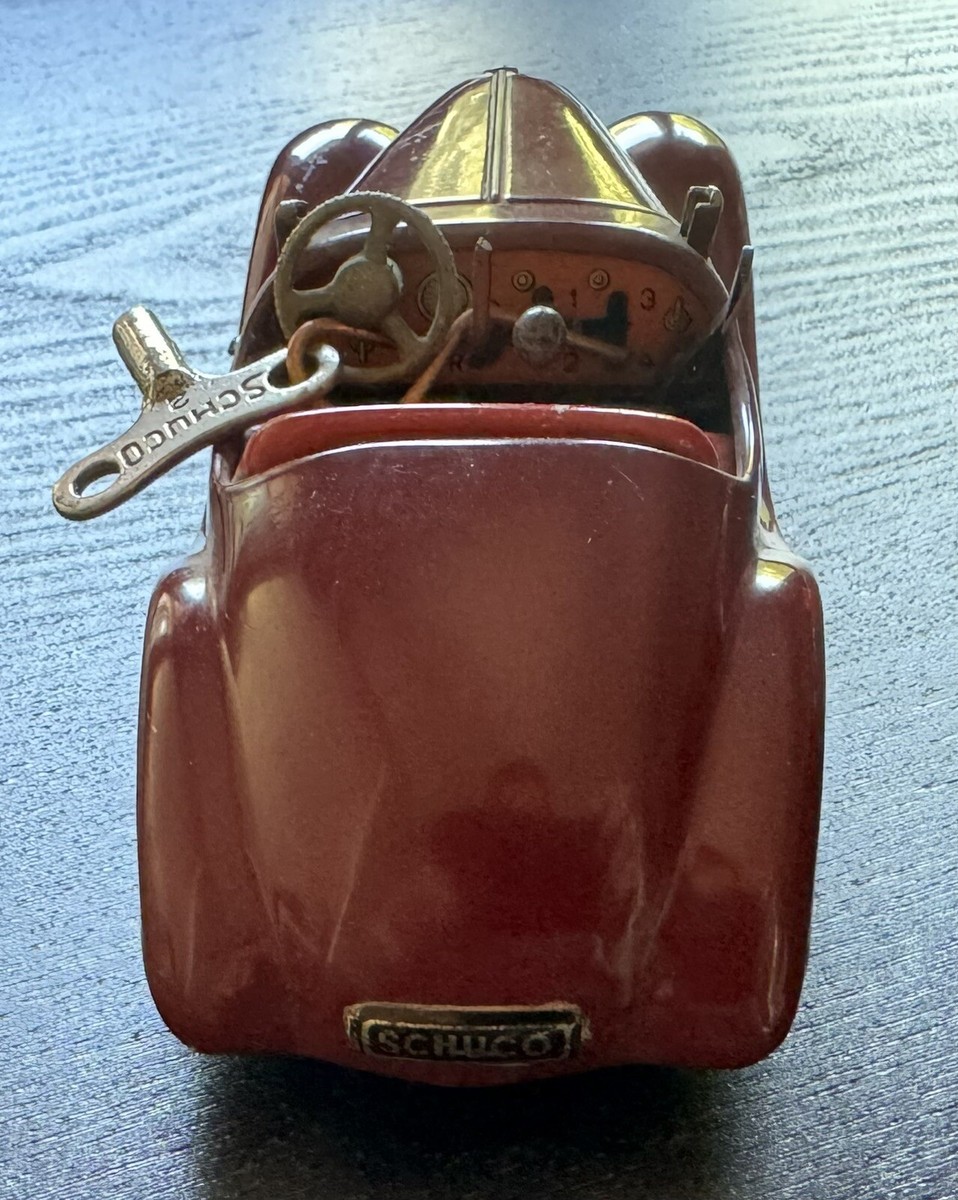 Schuco Examico 4001 Windup Metal Car Maroon Red Original Schuco Examico 4001 Windup Metal Car Maroon Red Original
