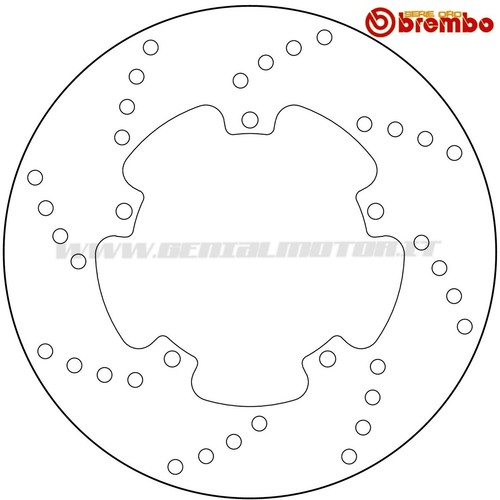 Disco Freno Fisso Brembo Oro Anteriore per Piaggio Vespa Et4 150 1999 > 2005 - Afbeelding 2 van 2