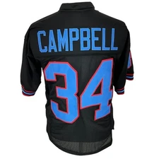 Earl Campbell Jersey Black Houston | Unisex Adult Sizes S-5XL Unsign Sewn Stitch