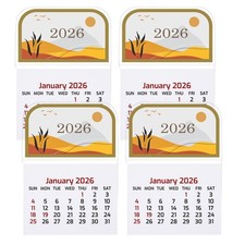Mini Stick on Calendars 2026 Small Peel and Calendar 4Pack