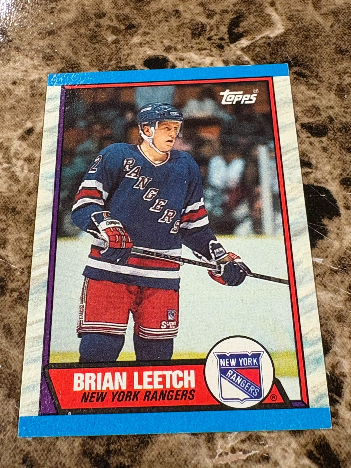 BRIAN LEETCH 1989-90 Topps #136 Rangers Rookie