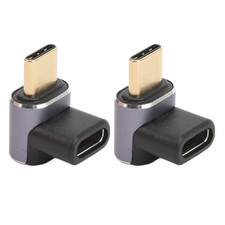 90° USB C Adapter Male To Female 40Gbps 100W USB C Right Angle Adapter For Trans