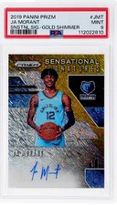 2019 Panini Prizm Signatures Premium Gold Shimmer Fotl Ja Morant /10 PSA 9 RC