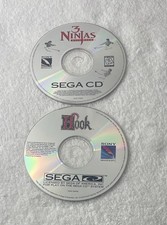 3 Ninjas Kick Back/Hook Double Deal (Sega CD, 1994) DISCS ONLY- Tested-Authentic