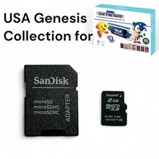 Sega Genesis Ultimate Portable 2GB SD Card w/ USA Game Library + Cover Art Menu