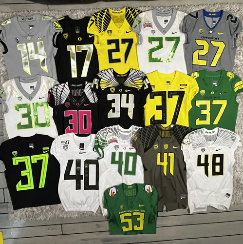 Oregon Ducks Game Used Jersey Lot*Herbert*16 Jerseys + Extras*Read Description*
