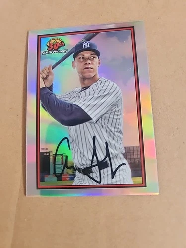 2019 Bowman Chrome Aaron Judge Yankees 1989 Bowman 30th Refractor Card #B30-AJ