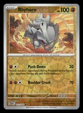 Rhyhorn 111/165 Holo inverso comune scarlatto e viola 151 quasi nuovo