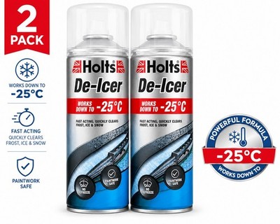 2 x Holt's Enteiser 400ml funktioniert bis -25°C schnell wirkendes Spray Eis klar 