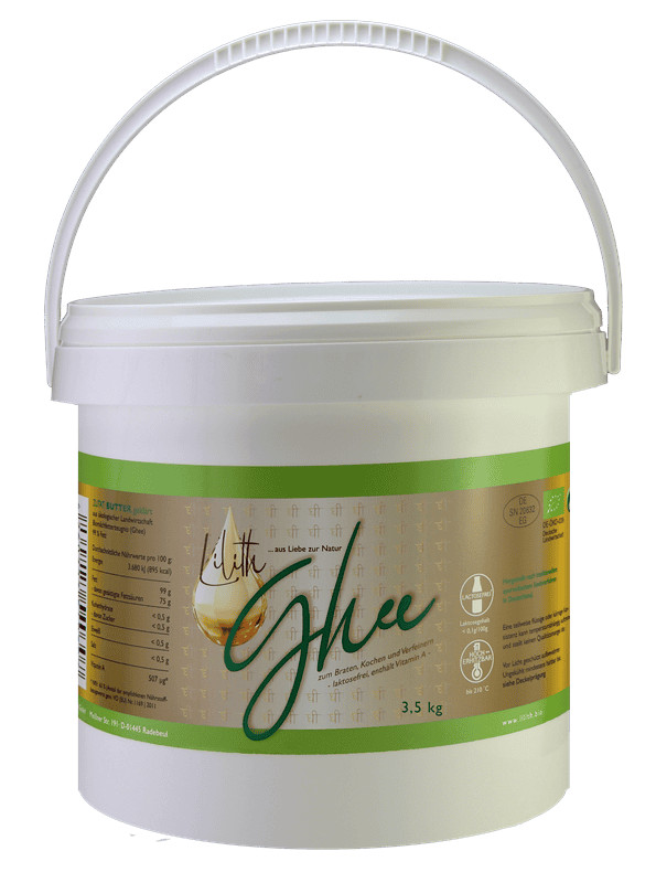 Lilith ayurvedisches Bio-Ghee Großgebinde - zum braten, kochen, backen, dünsten