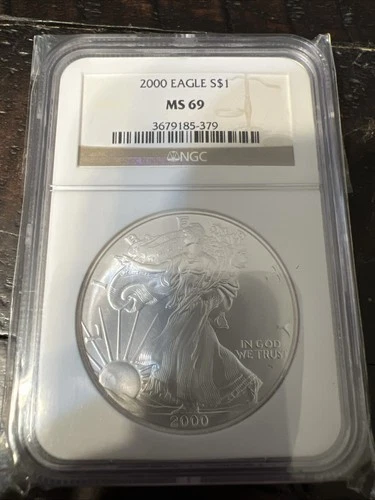 2000 Eagle S$1 ~ NGC MS69 Brown Label Silver Dollar