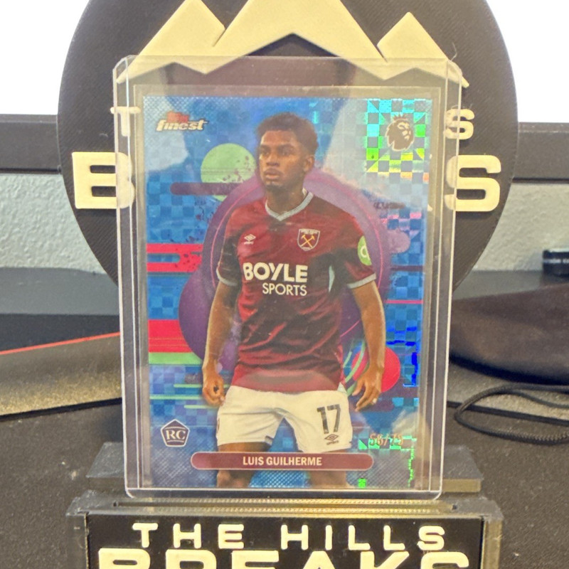 Topps Finest Premier League Luis Guilherme RC Rookie #54 West Ham United 56/75
