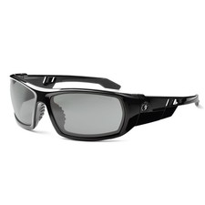 Impact Resistant Smoke Lens Sunglasses Black Frame Uv Protection Non Slip Design