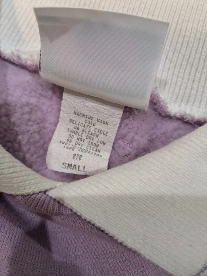 Sudadera Vintage Haband Puff Pintura Navidad Invierno Talla S Púrpura Hecha en Estados Unidos  Foto 4 de 4