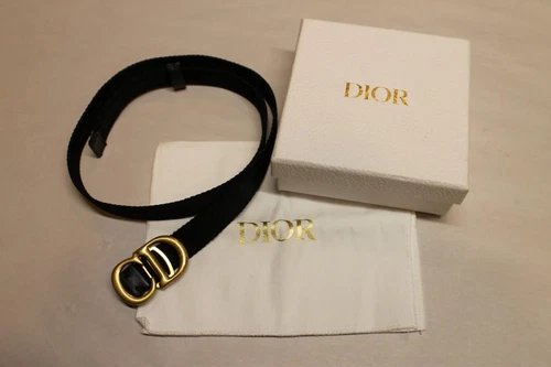 Ceinture enfant Christian Dior noir tissu technique 31,5" longueur réglable