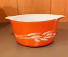 VINTAGE PYREX 473-B Autumn Harvest Wheat 1 Liter Casserole Dish, No lid -