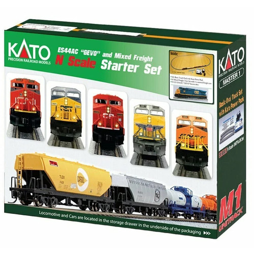 JUEGO DE ARRANQUE KATO 1060021 N ESS44AC CSX LOCO FGHT CARS TRACK POWER 106-0021 | Condition: New