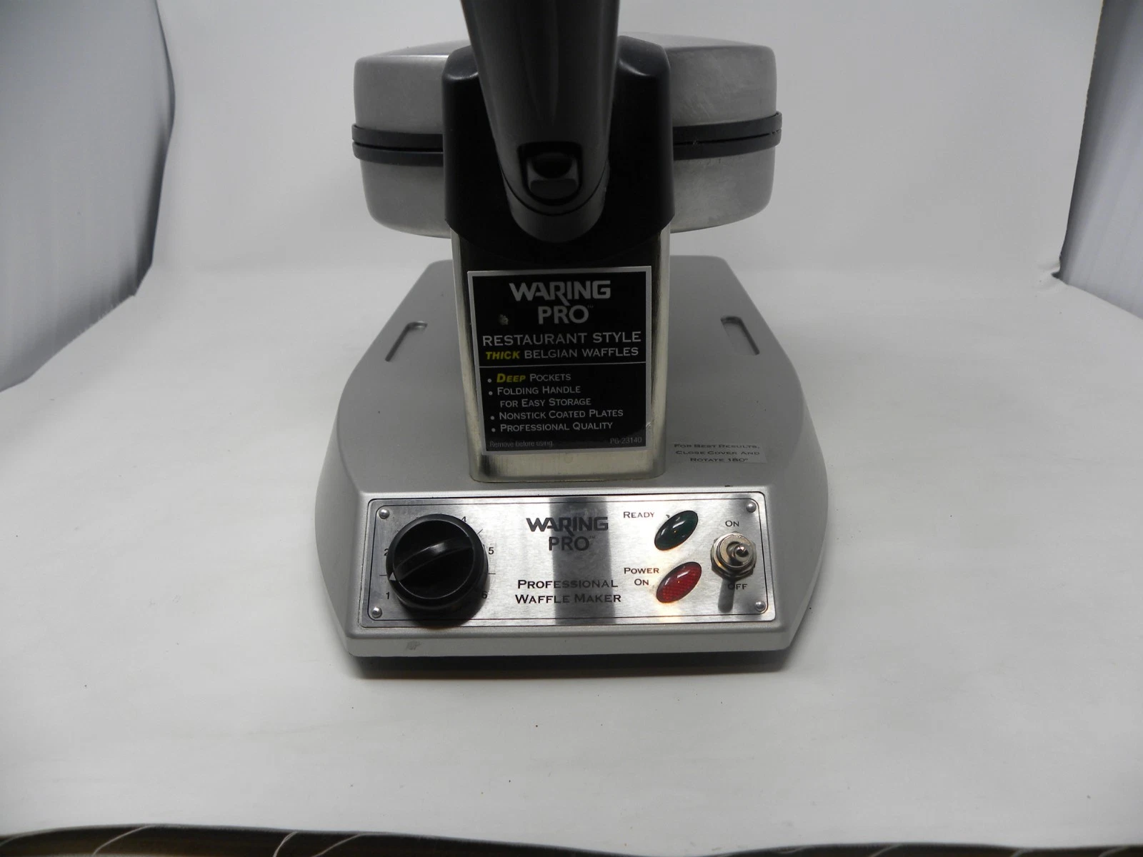 Waring Pro WMK300A Belgian Waffle Maker Silver (Tested Works Great)