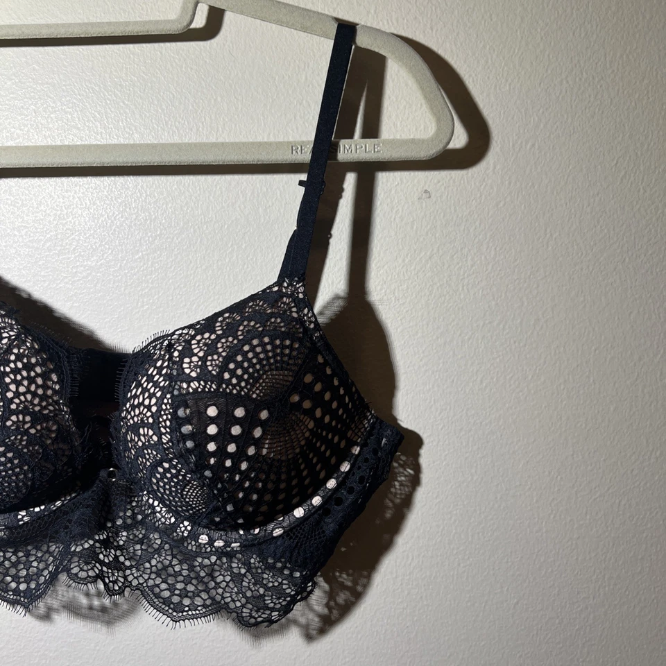 Sexy Sujetador La Senza Beyond Mujer 36B Negro Encaje Con Aros Ajustable Acolchado Nuevo sin Etiquetas Foto 3 de 4