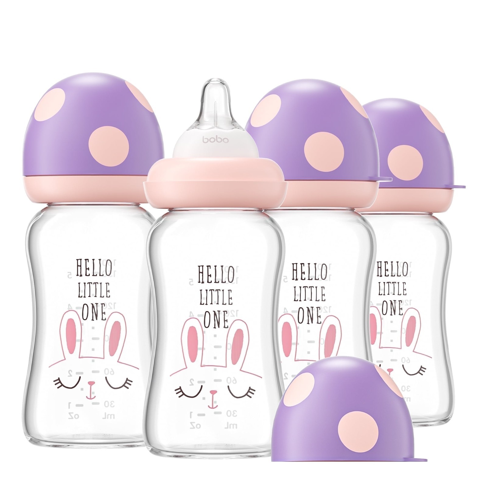 +wide-neck Level 1 Nipple,0m+(5.4oz (pack Of 4)purple)
