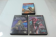 Sony PlayStation 2 Video Game Lot of 3 Unreal Tournament, Evergrace MX Unleashed