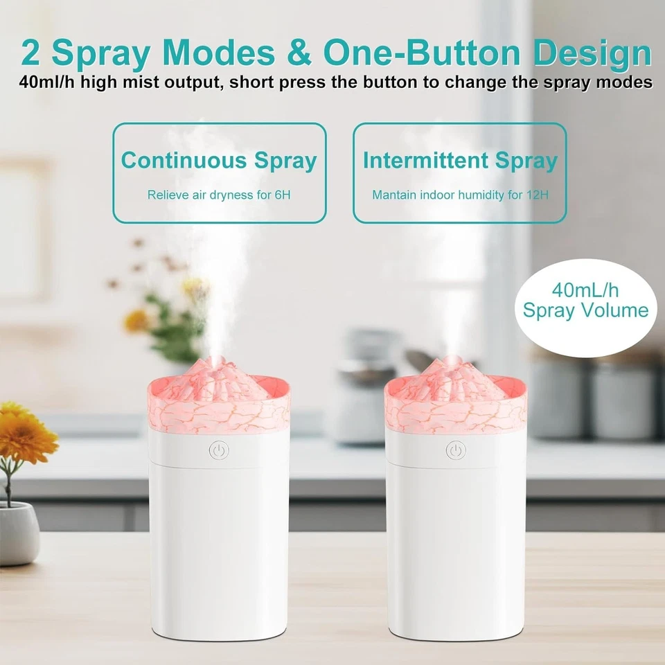 Portable Mini Humidifier USB Personal Desktop Humidifiers for Home Bedroom - Image 3 of 4