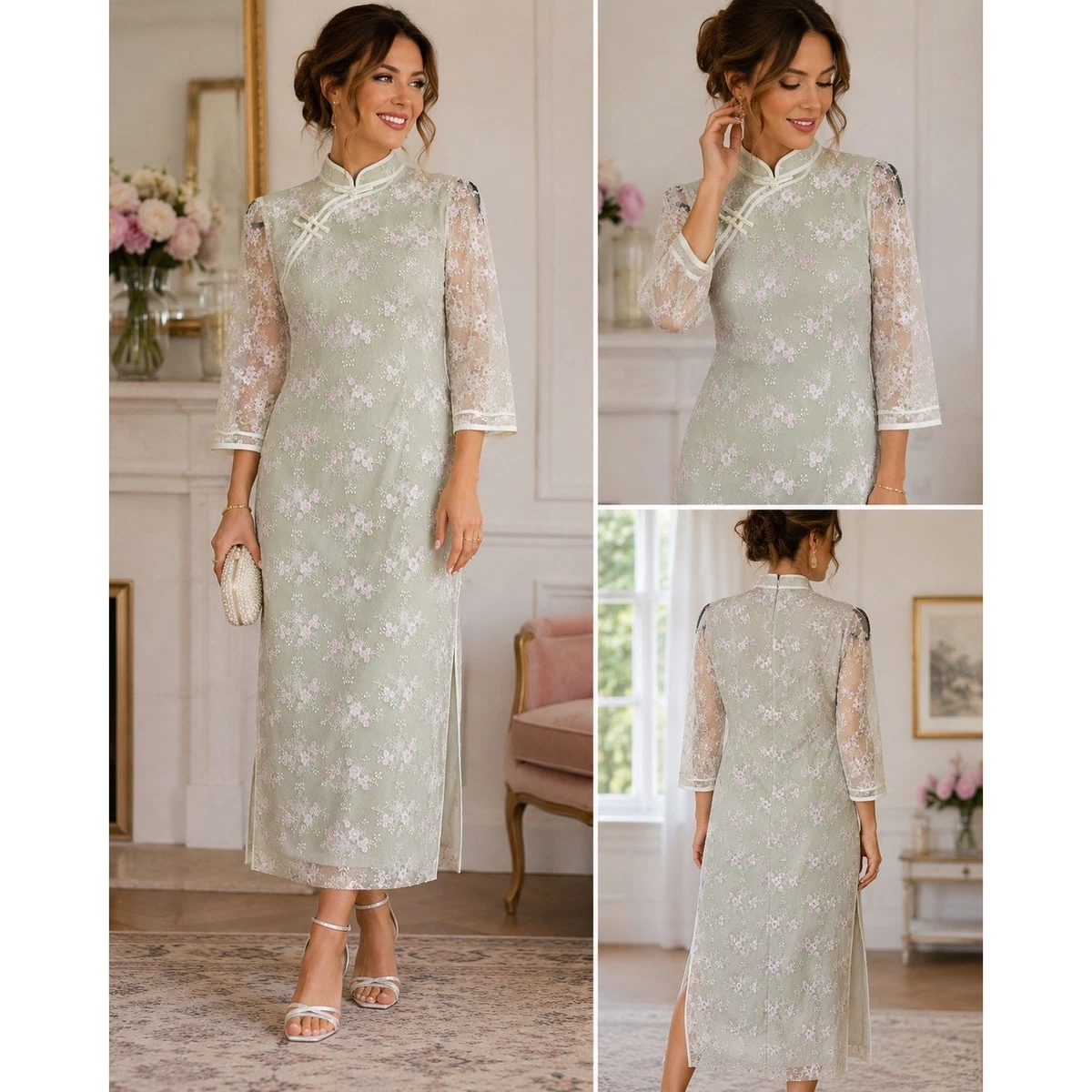 ladies dress evening korean Autumn Korean Velvet Sexy Slit Dress Style Elegant Evening Dress Women   Global Fashions GC