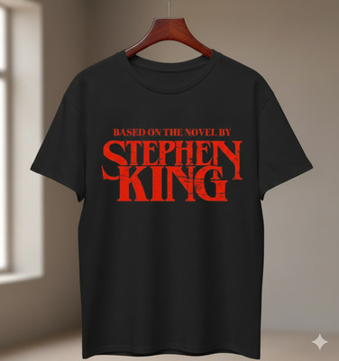 Stephen King Based On The Novel Horror Quote Black T-Shirt - T062