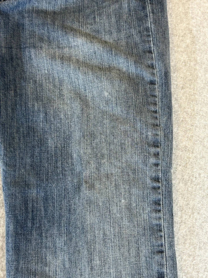 Jeans masculino Levis 527 32x32 slim bootcut denim ocidental lavagem média azul desbotado - Imagem 3 de 4