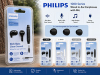 Aux 3.5mm Philips Wired In-Ear Earphones with Mic Deep Bass Headphones New UK
