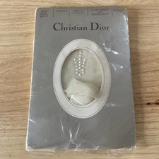 Vintage Christian Dior Pearl Motif Pantyhose Size 3