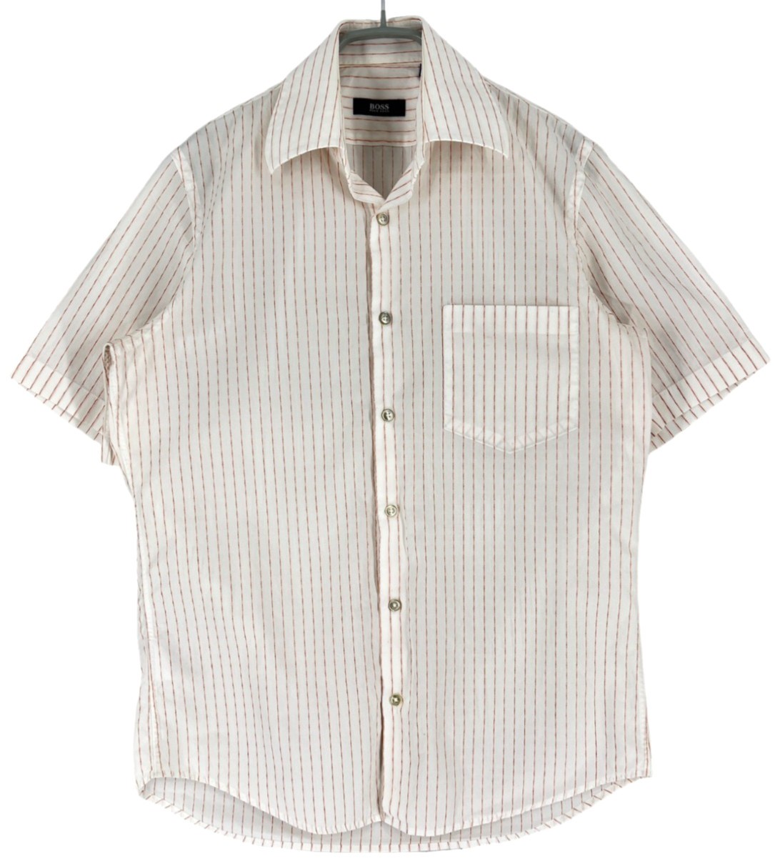 Hugo Boss Men Short Sleeve Formal Casual Shirt Size S - 38 15