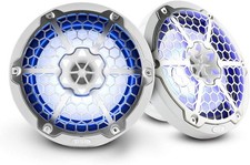DS18 NXL-8M/WH 8 2-WAY COAXIAL MARINE SPEAKERS WHITE w/ RGB LED LIGHTS 4-OHM