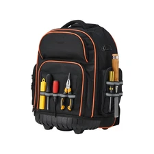 Uimoso Rolling Tool Backpack 45 Pockets Heavy Duty Roller Tool Bag on Wheels