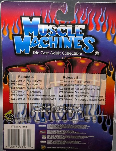 Vintage Muscle Machines 2004 - '55 Chevy Bel Air (Blue) - Black Widow - Picture 4 of 4