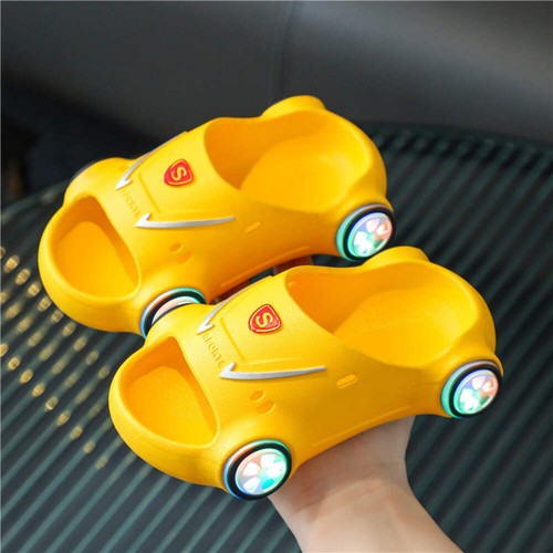 Kids Glowing Slippers Cartoon Car Sandals Children Sandals Anti Slip Boys Girls - Picture 56 of 58