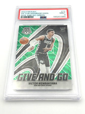 VICTOR WEMBANYAMA PSA 9 2023 Mosaic GREEN Give And Go Prizm Rookie RC #12
