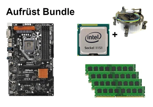 Bundle ASRock Z170A-X1/3.1 + Intel Core i3 i5 i7 CPU + 8GB bis 32GB RAM wählbar
