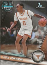 2023-24 Bowman Chrome University Chris Johnson RC Rookie Texas Longhorns (B)