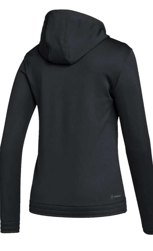 Sudadera con capucha negra Adidas Team para mujer talla L Foto 2 de 4