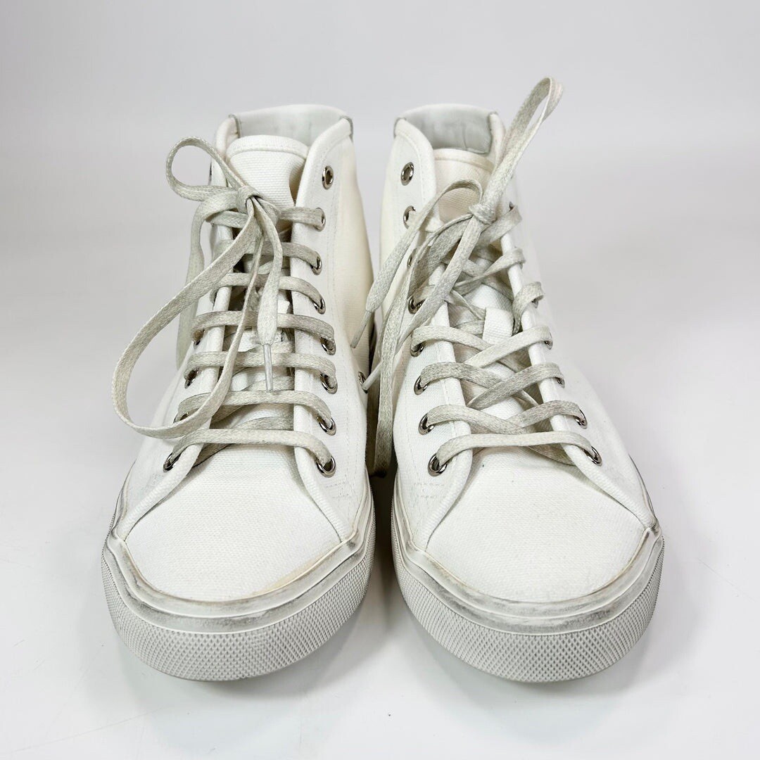 Saint Laurent Malibu Sneaker Mid Top Distressed Donna 7