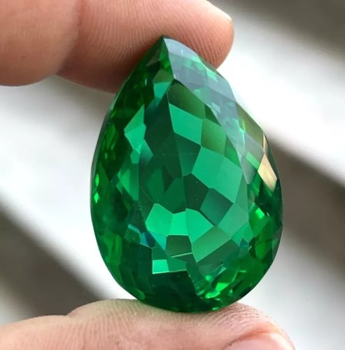 85.1 Ct. Large Green Emerald Pear Cut Colombian Loose Gemstone @Best Price Offer - Picture 6 of 9