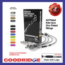 Fits Audi A8 2.8 V6 30V 12/98-02/99 Plated CLG Goodridge Brake Hoses SAU1544-4P