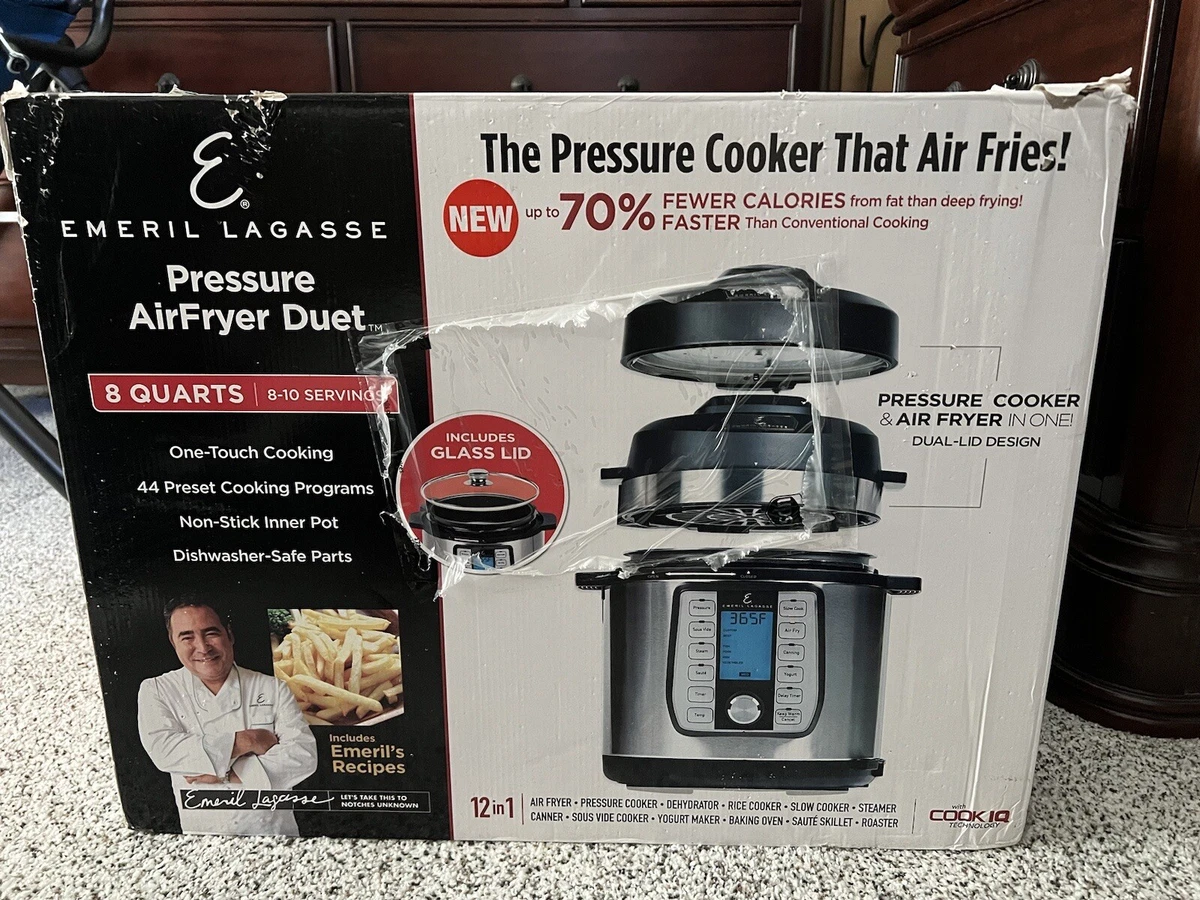 Emeril Lagasse Pressure Air Fryer Duet 8 Qt Accessories Factory Sale